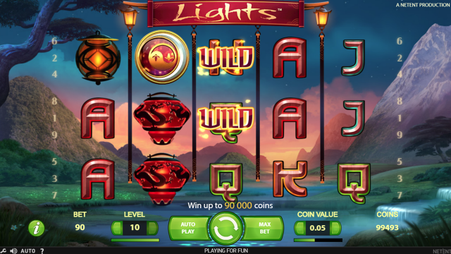 Игровой интерфейс Lights 10